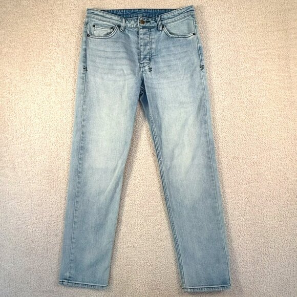 Ksubi Other - Ksubi Mens Hazlow Philly Blue Straight Leg Jeans Size 32x31 Skater Light Wash
